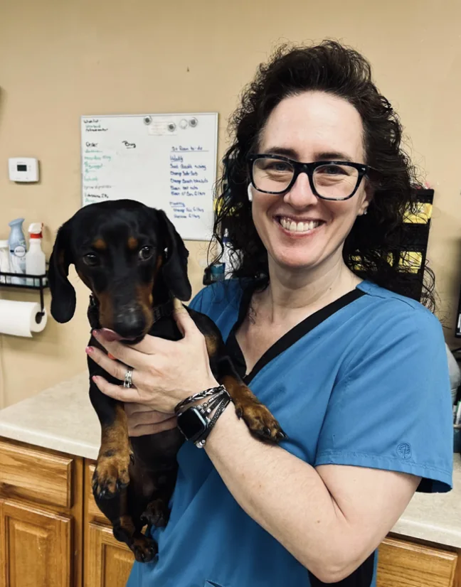 Spay Oklahoma clinic staff caring for a dog